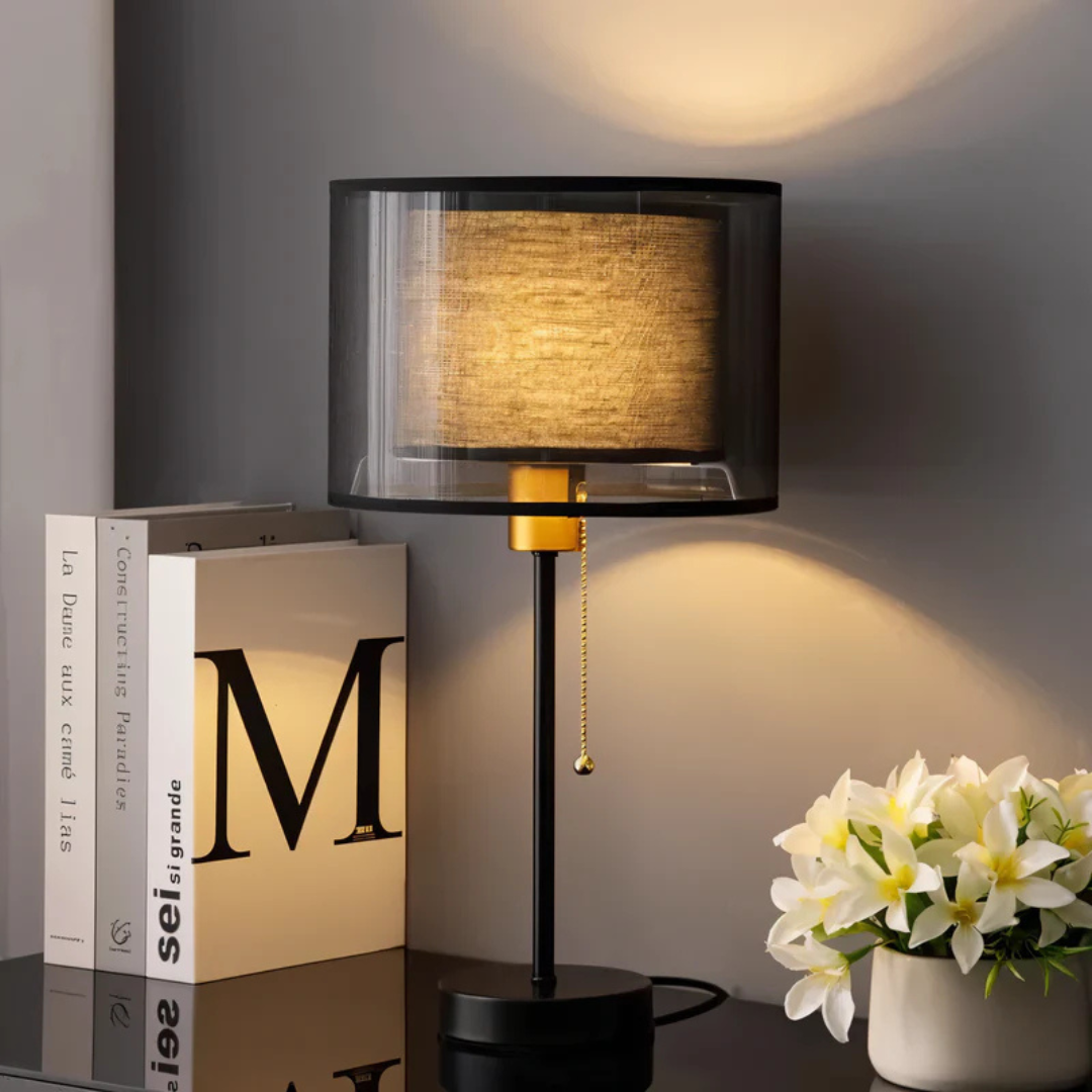 Lumis - Table Lamp with Double Fabric Shade