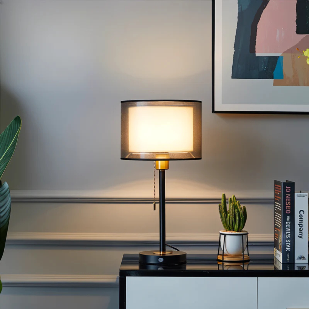 Lumis - Table Lamp with Double Fabric Shade