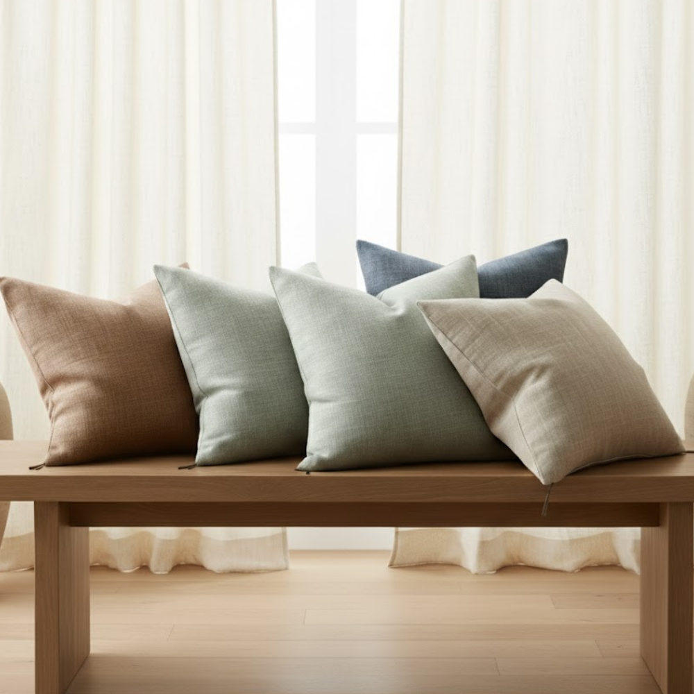 Loft Linen Throw Pillow Cover Textured Weave